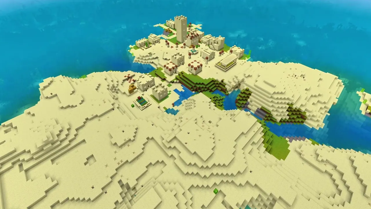 Desert Hilltop Settlement: Desert village on a sandstone hill