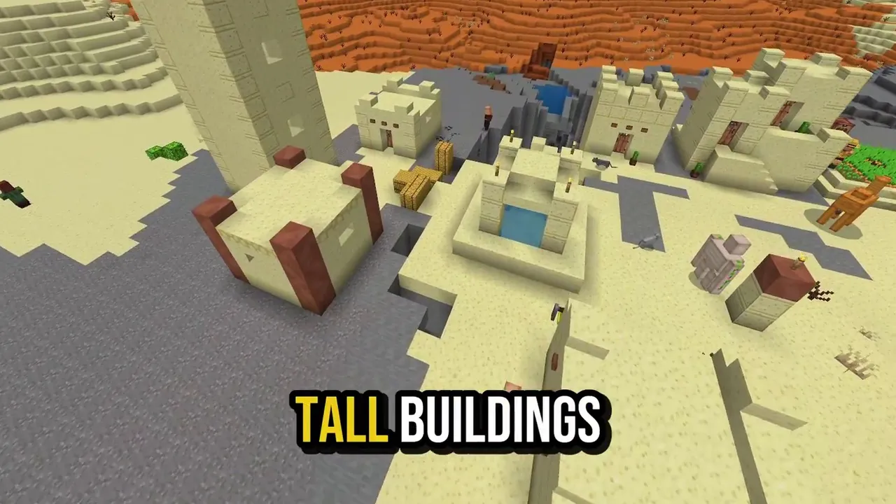 Tall Tower Desert Village: Desert village with tall sandstone towers