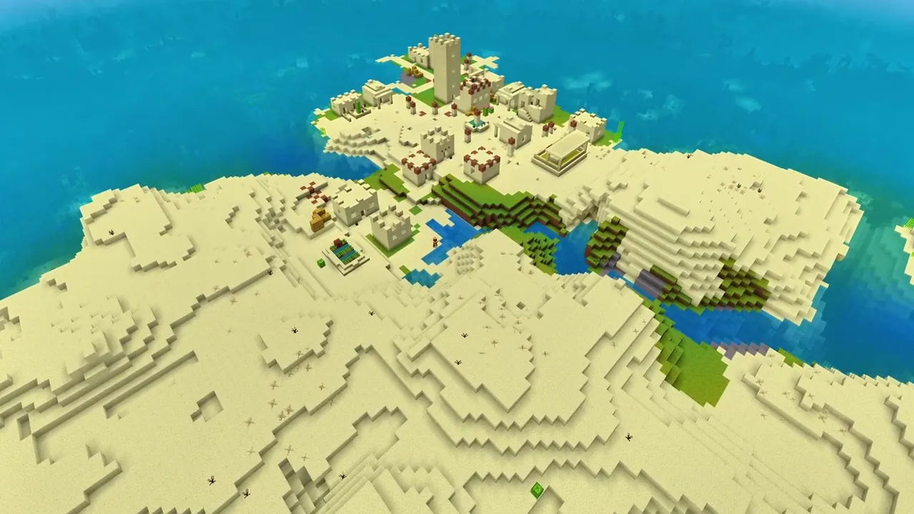 Desert Hilltop Settlement: Paths leading down from a hill village