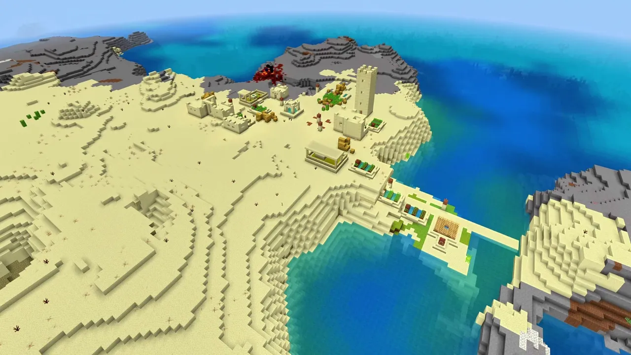 Lowland Sandstone Village: Sandstone buildings on low desert ground