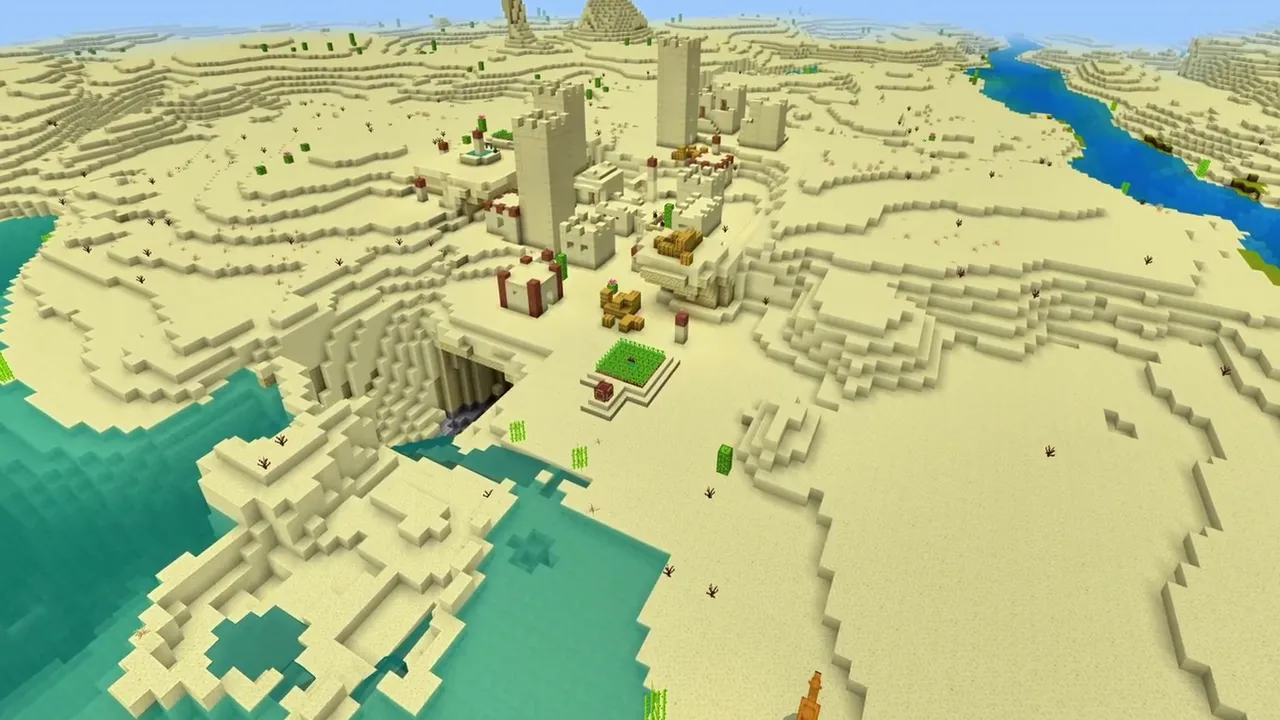 Canyon Rim Desert Village: Sandstone huts overlooking an exposed ravine