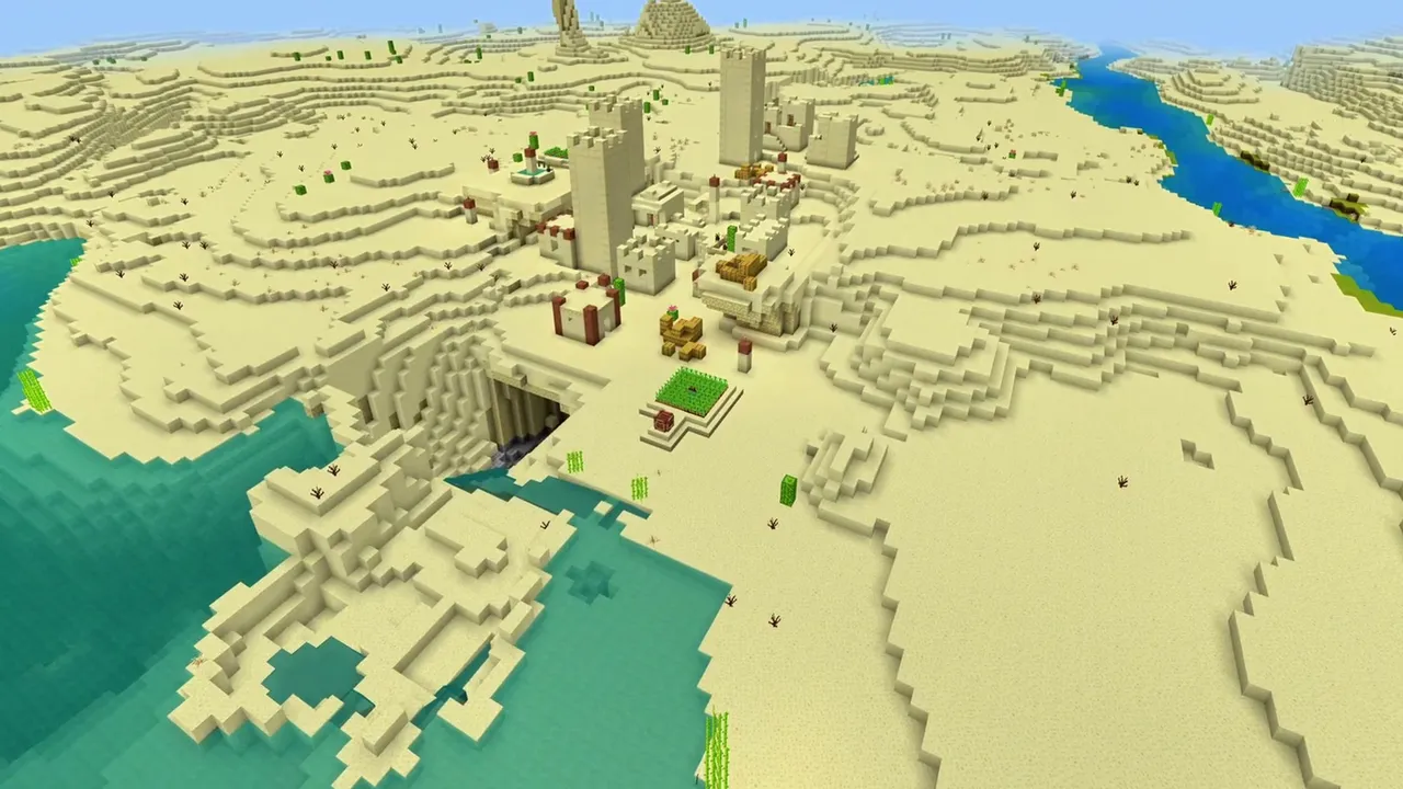 Canyon Rim Desert Village: Village houses along a desert ravine rim