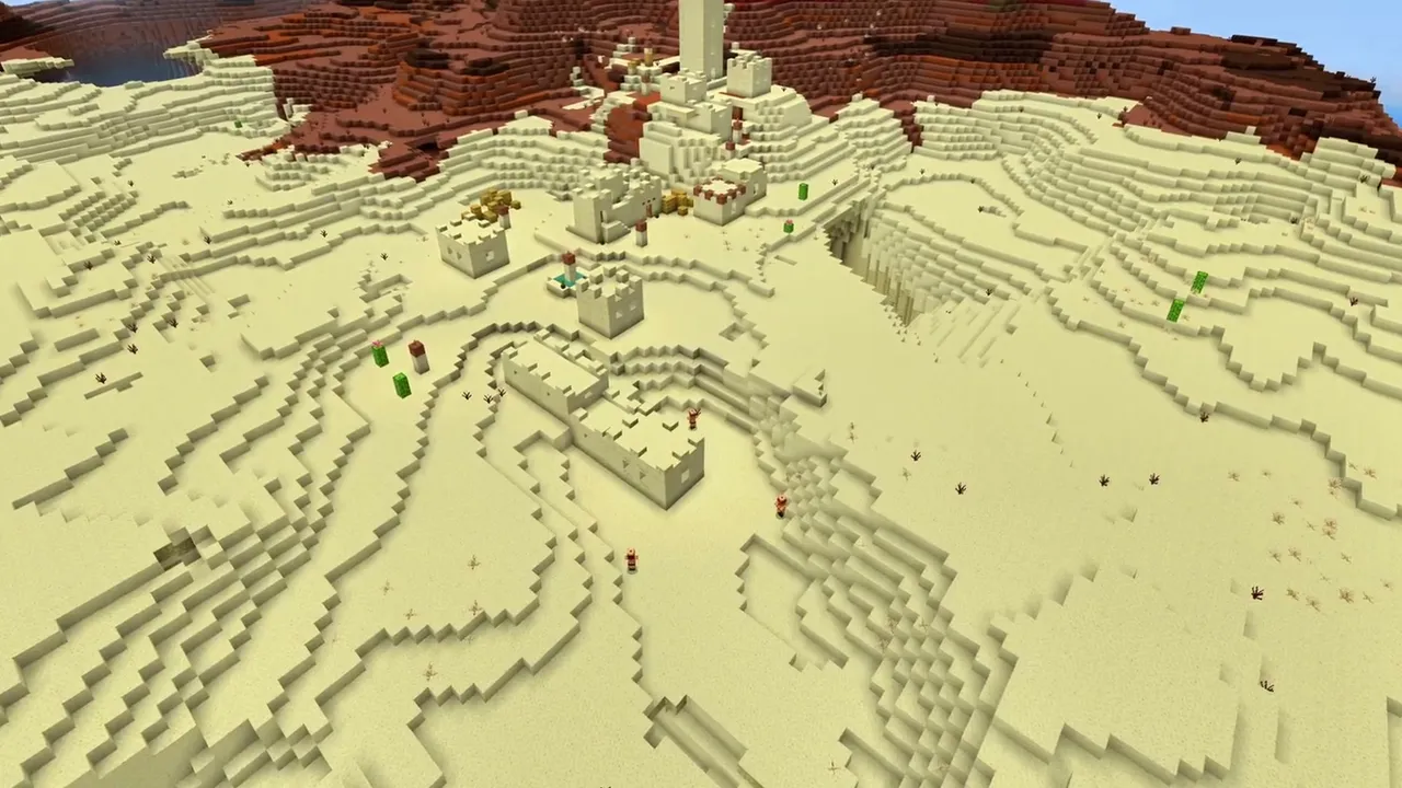 Dune Valley Desert Settlement: Village located between two desert dunes