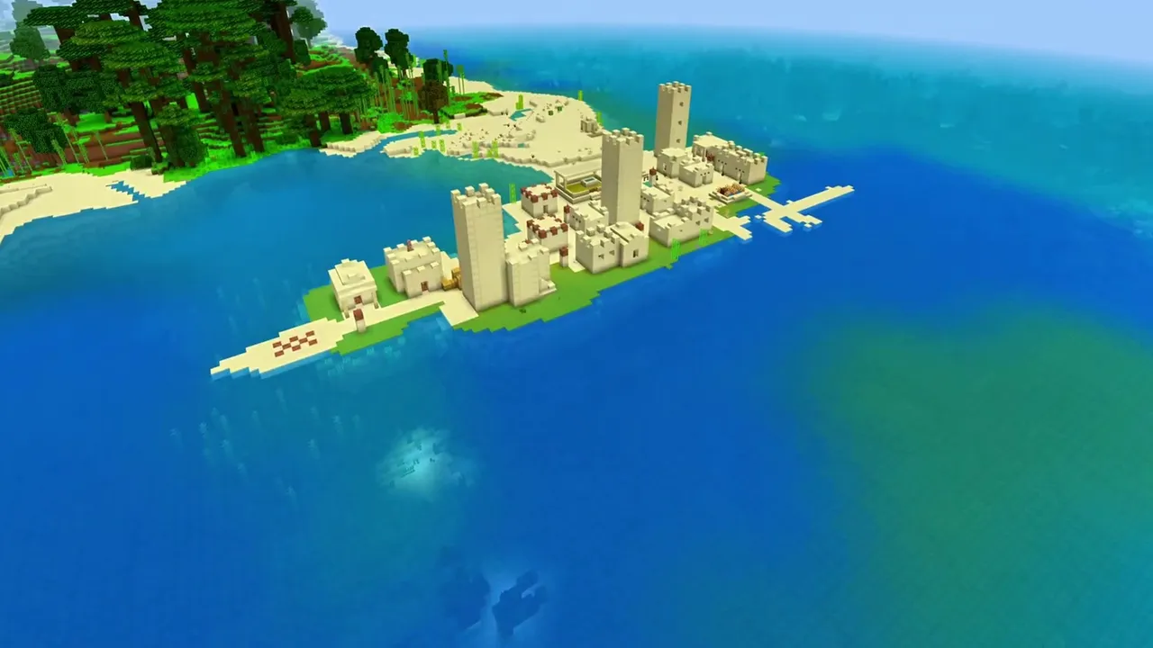 Open Sand Flat Village: Village spread across level desert ground