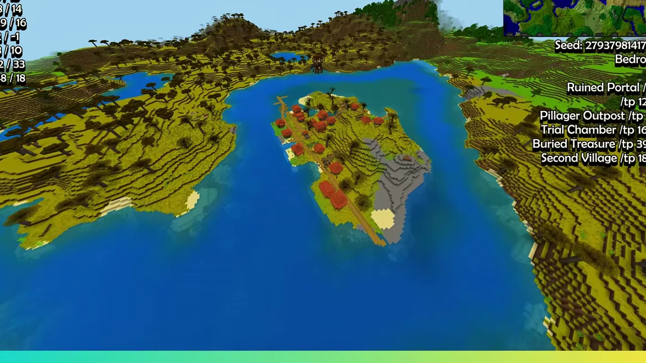 Valley Settlement Diamond Chasm: village farms and cottages located in a grassy valley