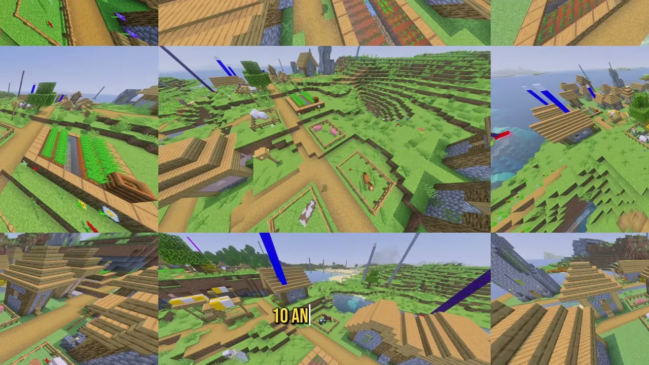 Giant 28-Building Plains Town: massive 28-building plains village spanning open grassy terrain