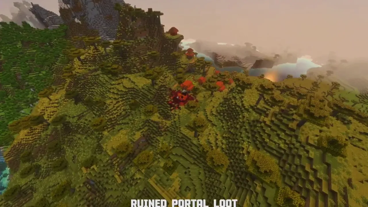 Savanna Hillside Mountain Village: farm plots and dirt roads across sloping mountain terrain