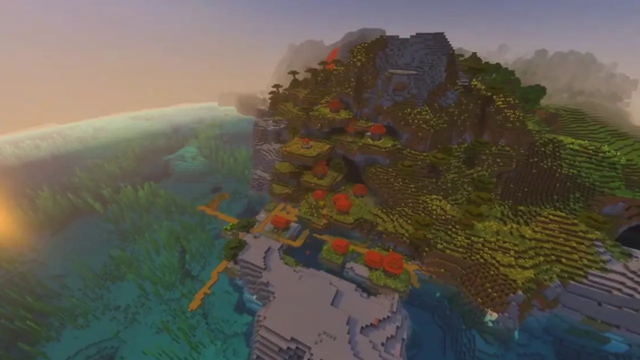 Sunset Ridge Village: houses positioned along a high mountain crest
