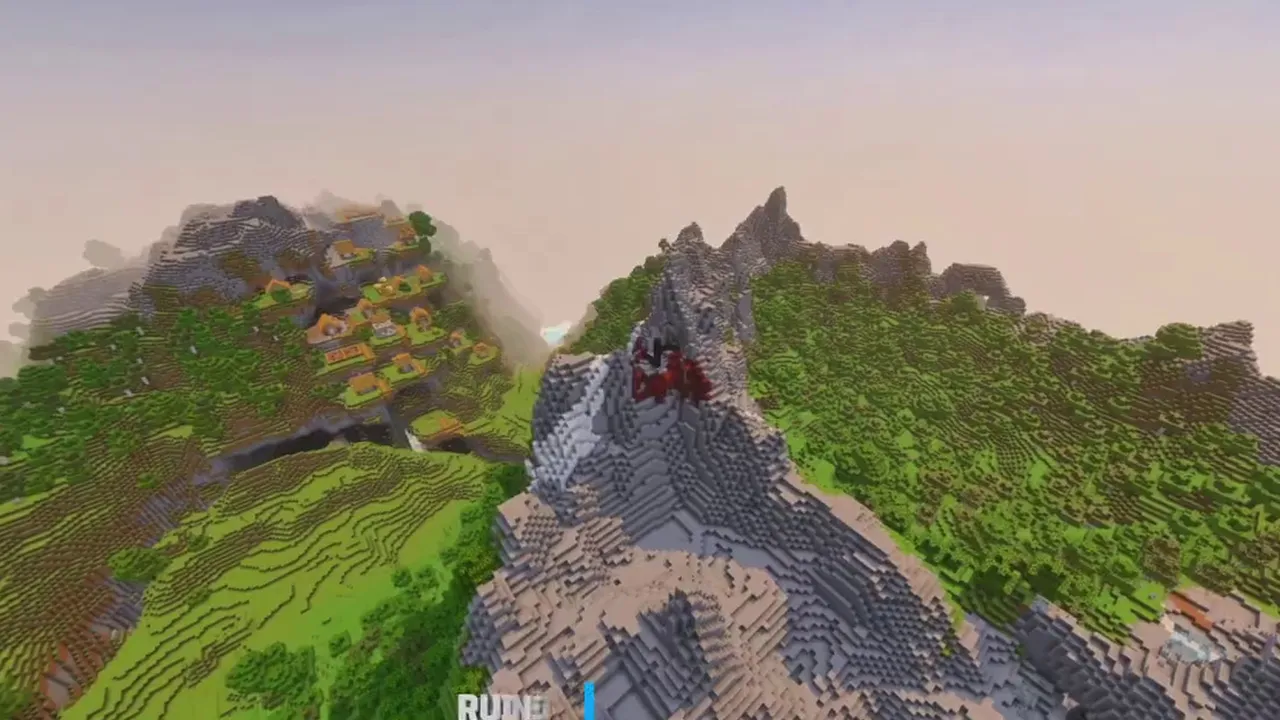 Mountain Crown Village: stepped walkways linking village structures on the mountain