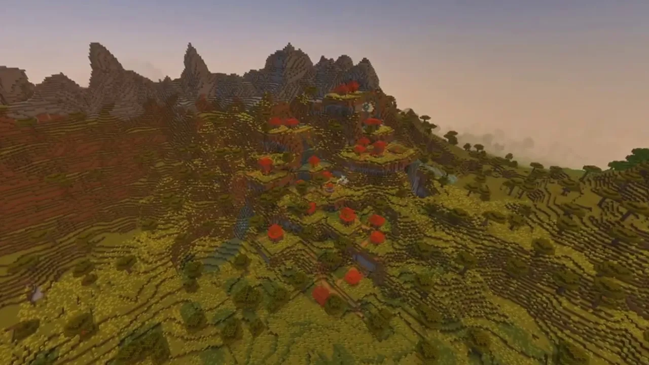 Village of the Peaks: wooden walkways spanning narrow gaps between rock pillars