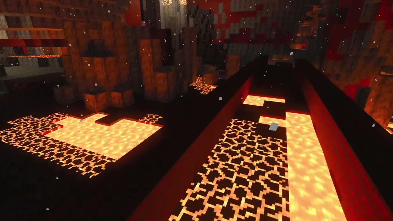 Soul Sand Valley Nether Fortress: Fortress spawner balcony suspended over soul soil dunes