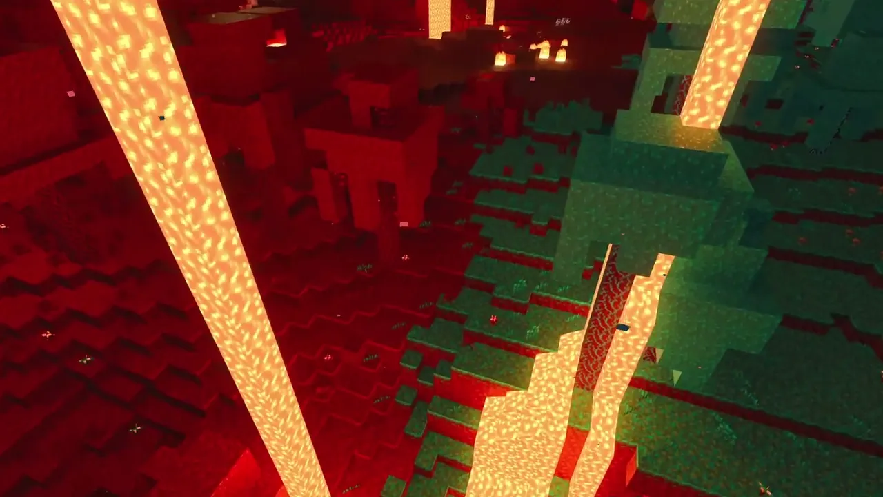 Spawn Portal Directly on Fortress Roof: Interior corridors of the nether fortress leading down to blaze spawners