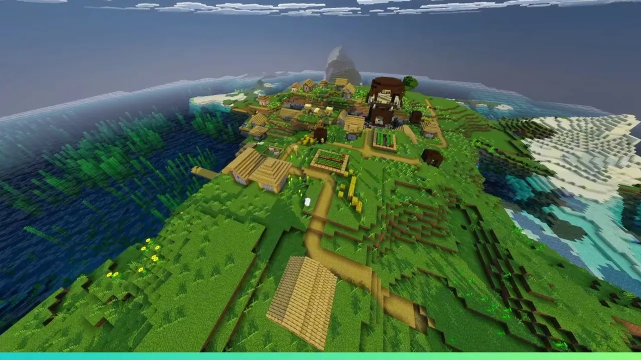 Mountain Slope Outpost Village: Outpost on a rocky ledge above a mountain village