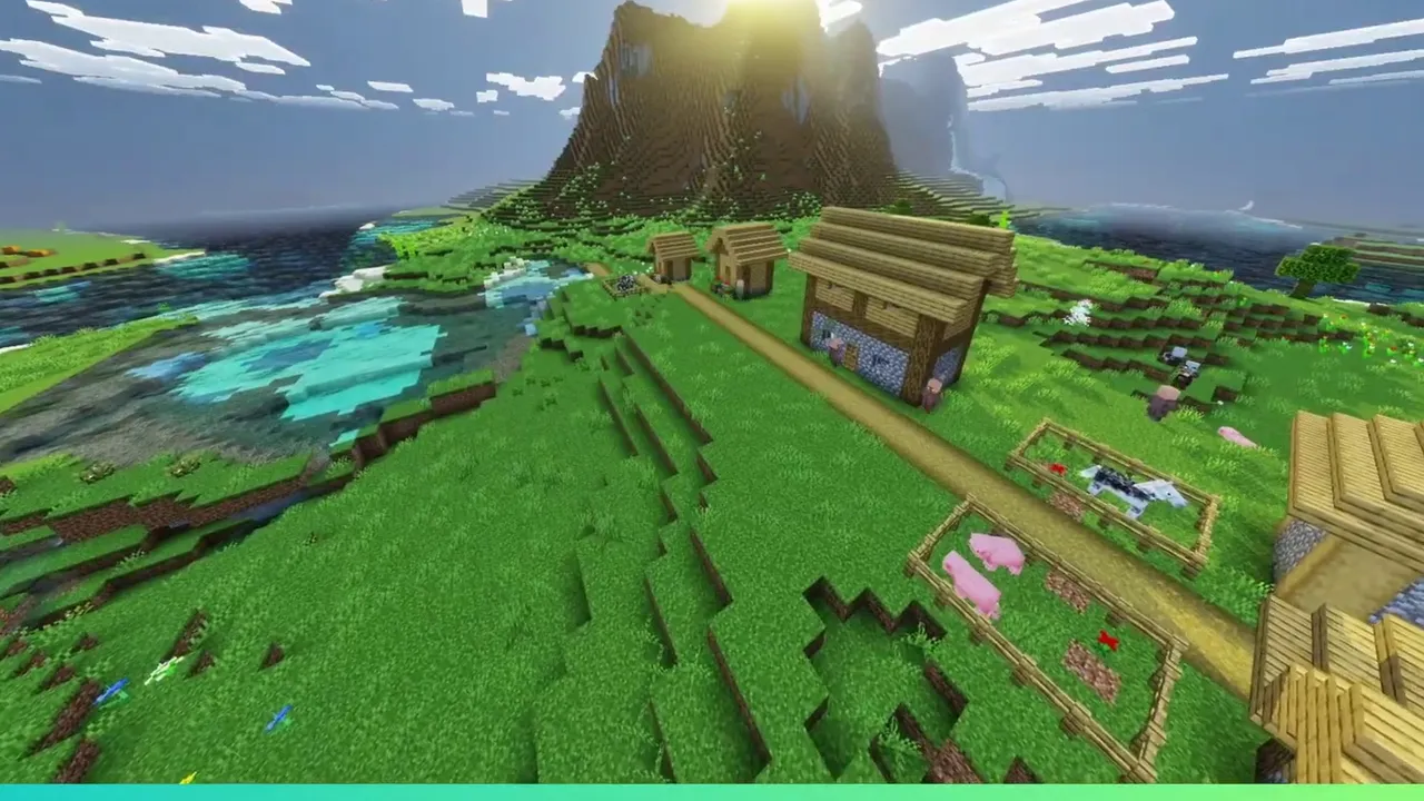 Wooded Hill Outpost Village: Outpost tower on a wooded hill near a village