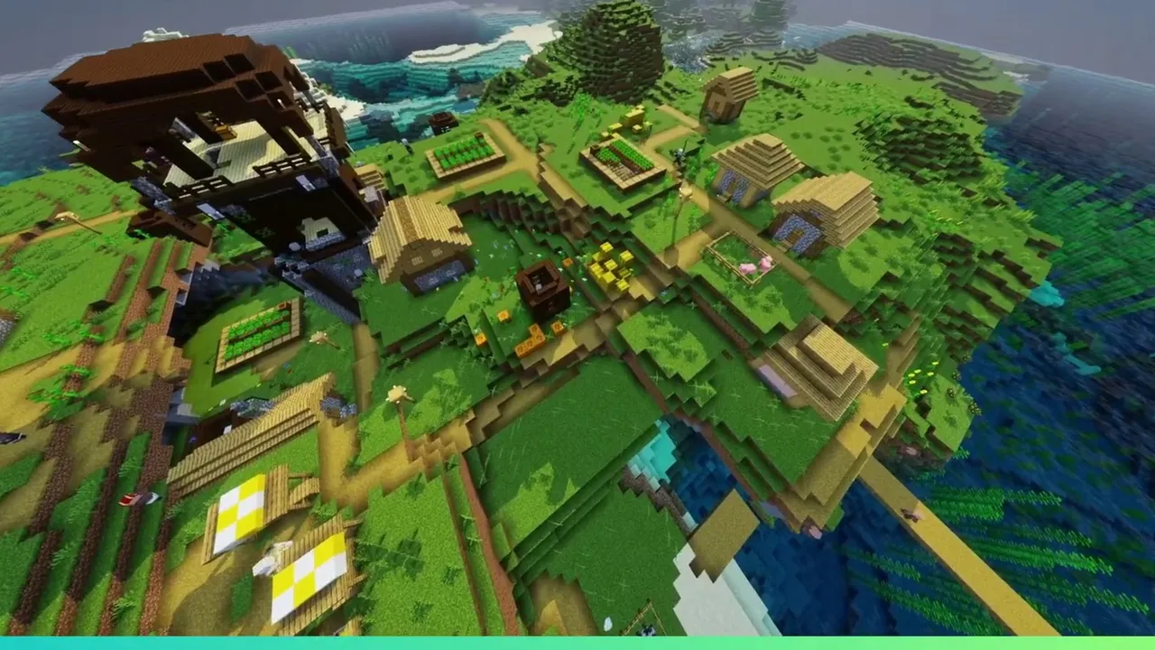 Mountain Slope Outpost Village: Stepped village houses on a mountain slope
