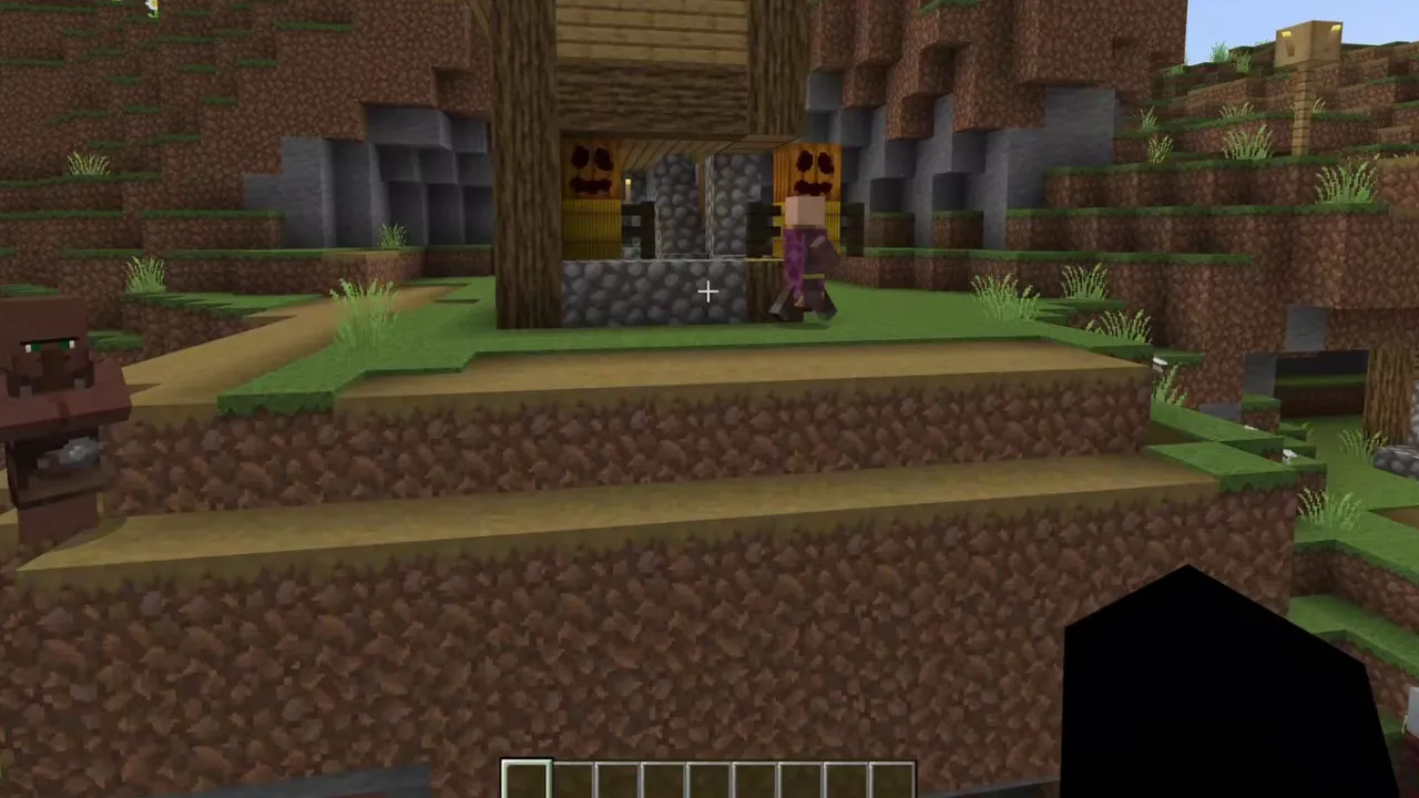 Forest Clearing Outpost Village: Timber cabins and watchtower among green trees