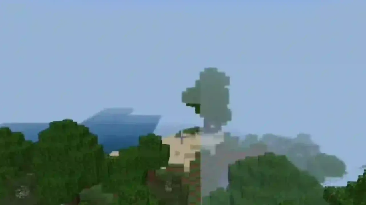 Offshore Shipwreck Beside Mushroom Island: Expansive mushroom fields island with coastal borders