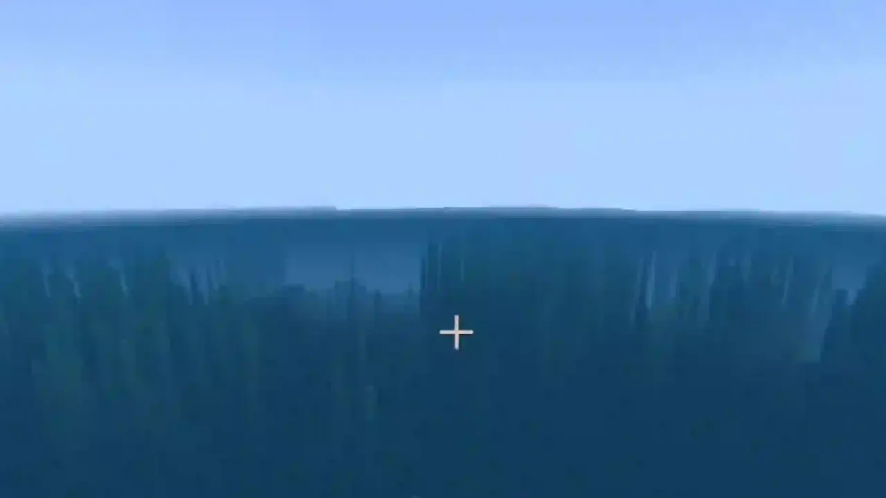 Sunken Vessel Beside Deep Ocean Trench: Mushroom fields border with coastal waters