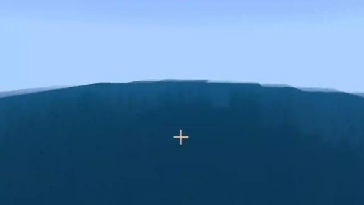 Ocean Shipwreck Beside Mushroom Shore: Mushroom island terrain and coastal waters