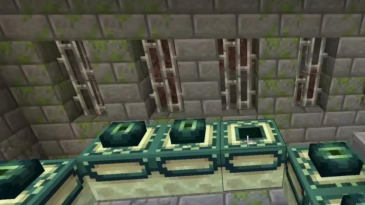 Four-Blacksmith Plains Village & End Portal: Stronghold end portal frame with eyes of ender over a lava pool
