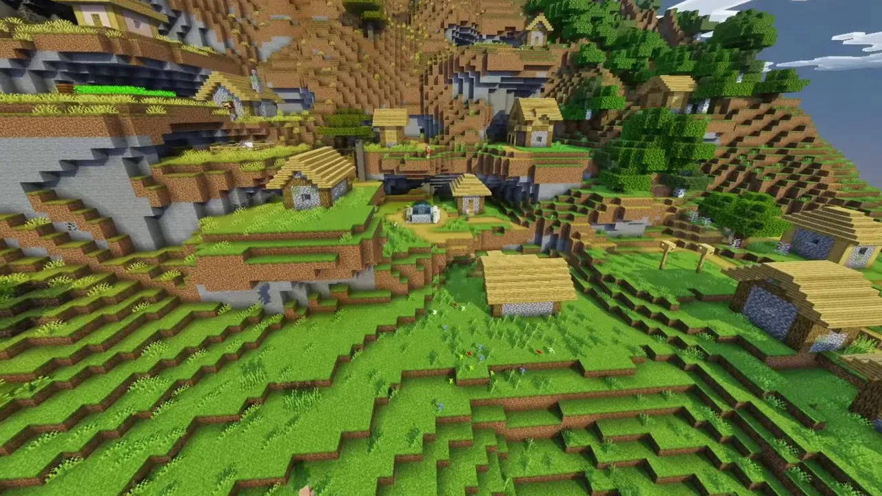 Cliffside Carved Village: landscape of cliffside carved village with surrounding terrain and resources