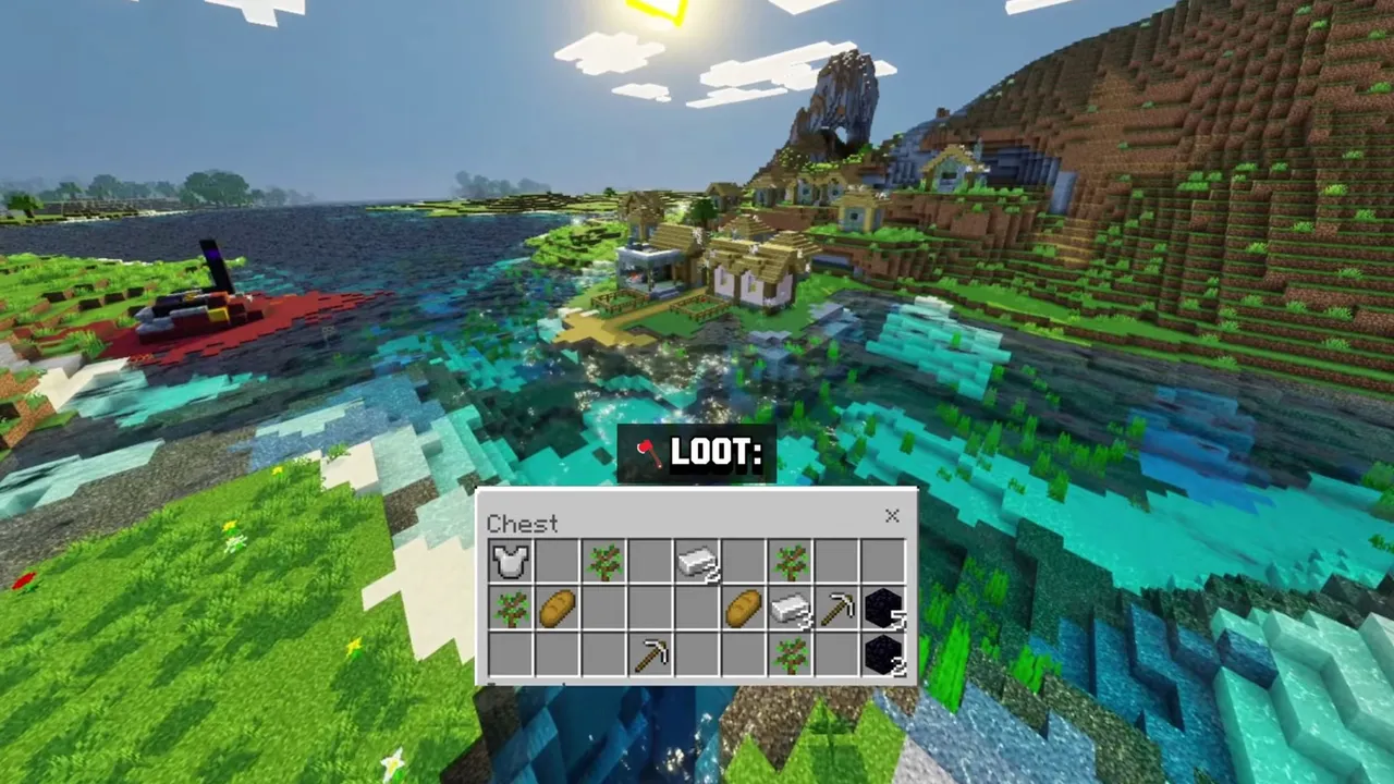River Valley Village: landscape of river valley village with surrounding terrain and resources