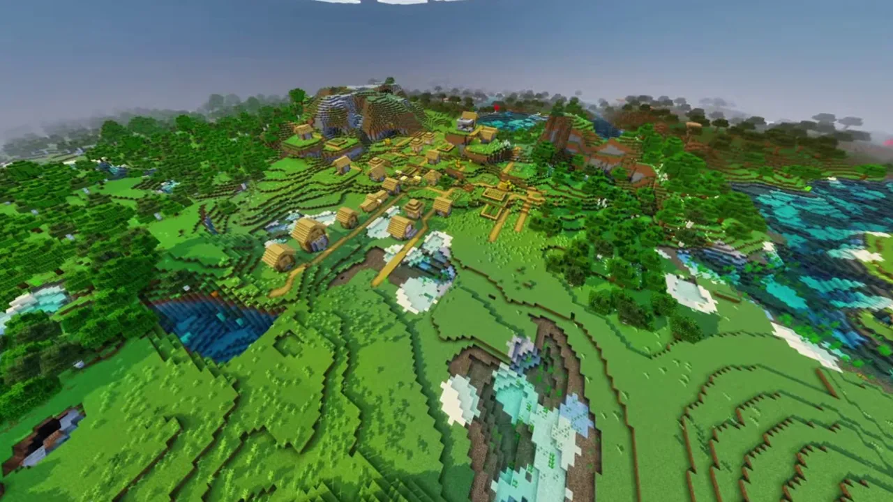 Twin Valley Settlements: landscape of twin valley settlements with surrounding terrain and resources
