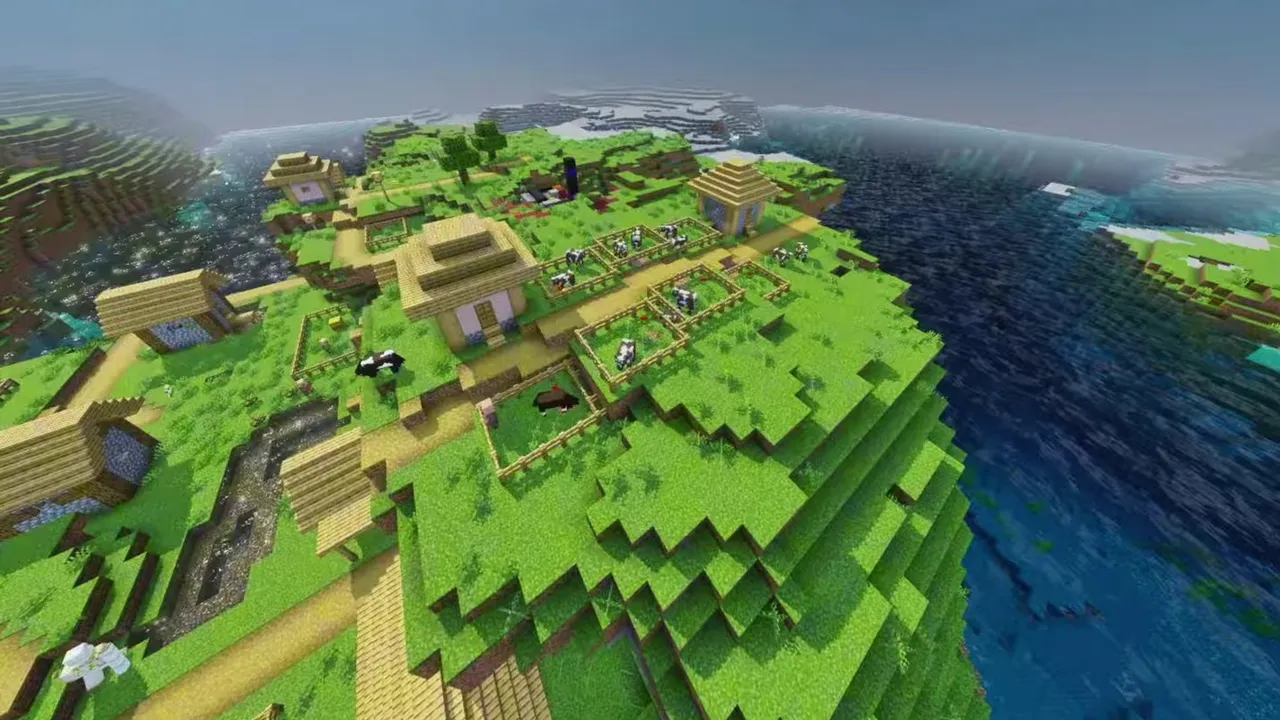 Ocean Blossom Village: ocean blossom village view showing buildings and surrounding landscape