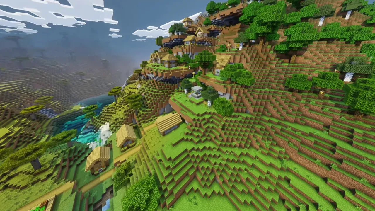 Sprawling Mountain Town: sprawling mountain town view showing buildings and surrounding landscape
