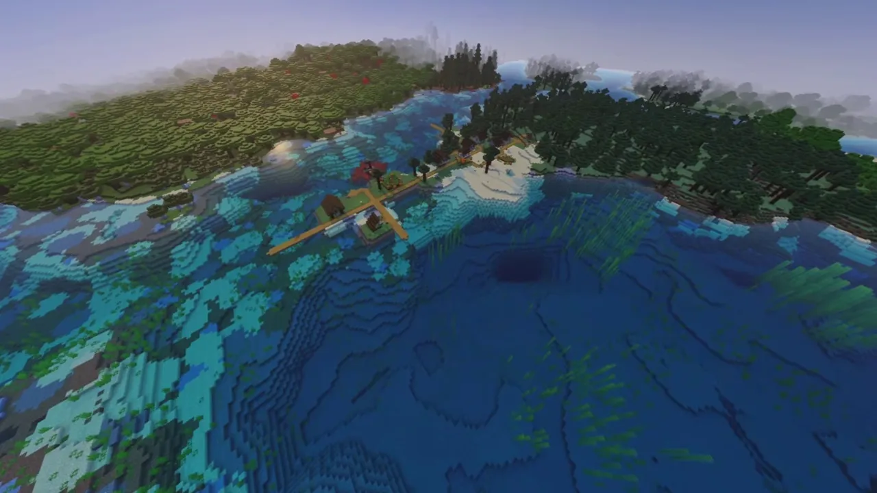 Ridge Taiga Village: Homes and paths overlooking lower forest