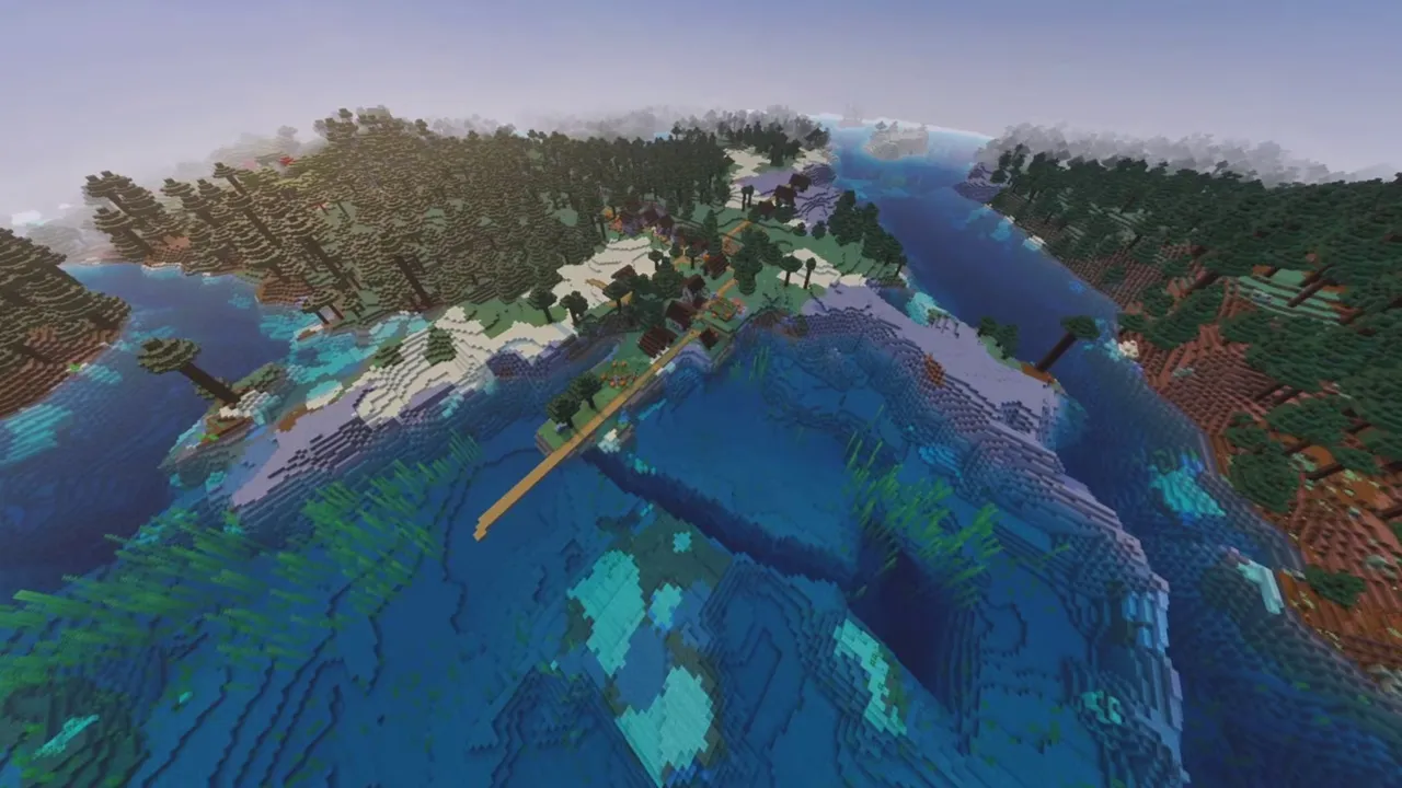Tiered Taiga Settlement: Step-like village layout on a hillside