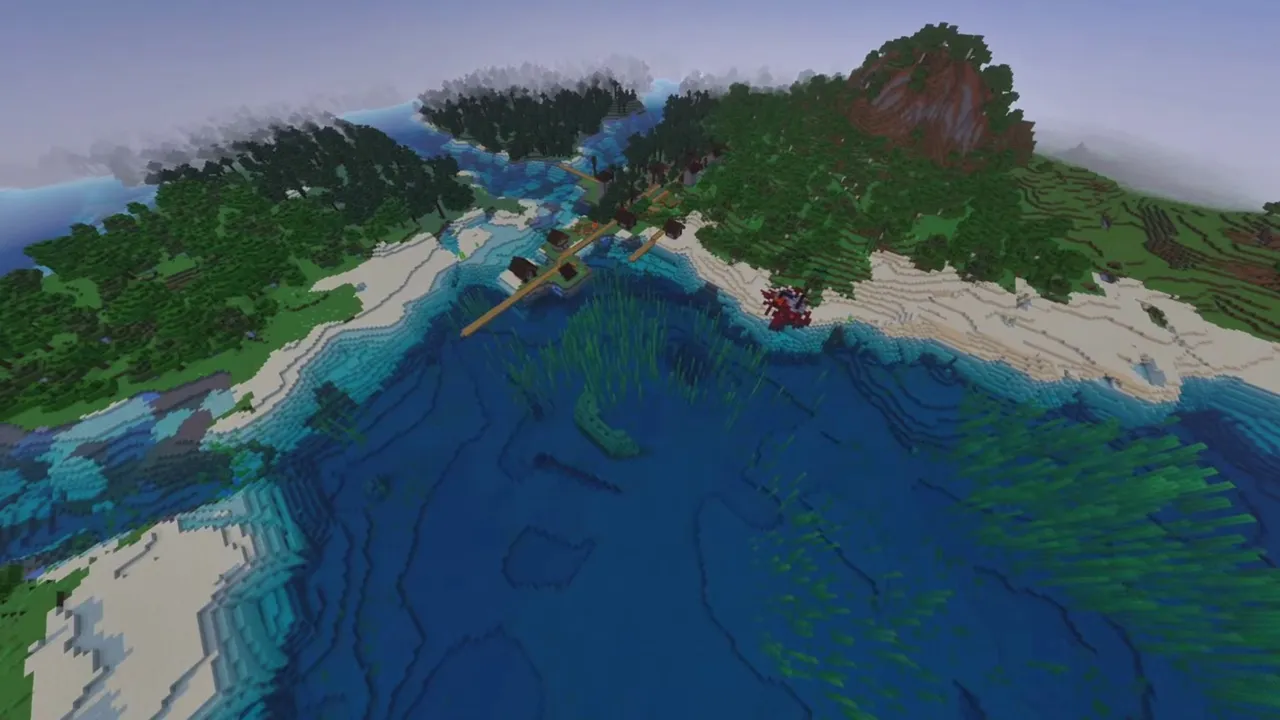 River Bend Taiga Village: Village built inside a river curve