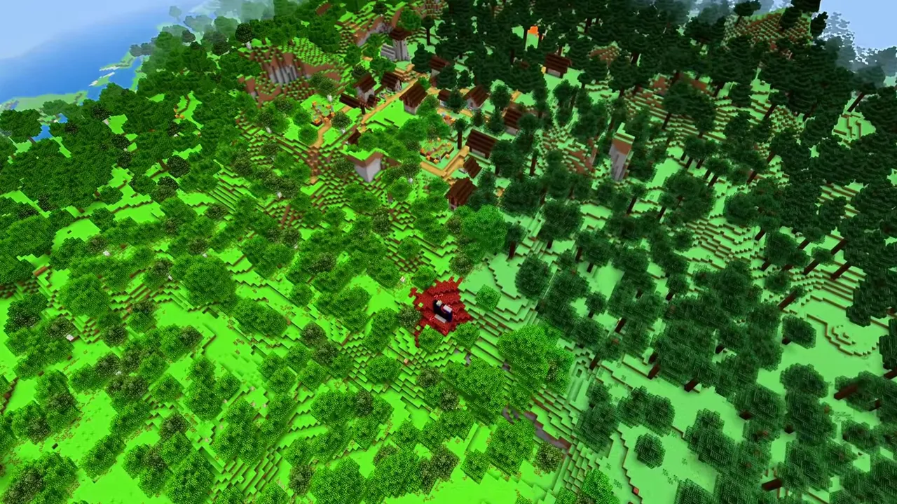 Wooded Hill Taiga Village: Village on a wooded taiga hill