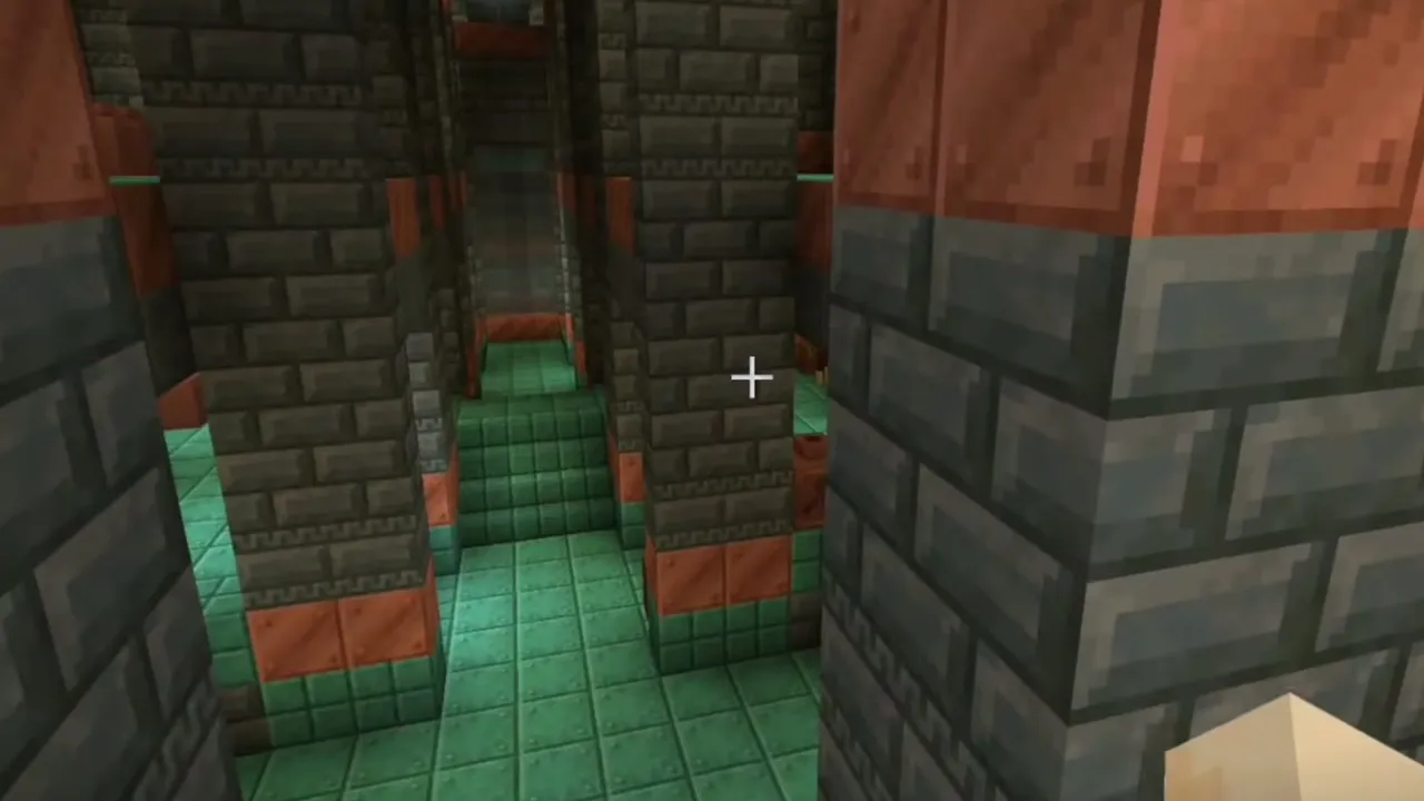 Plains Settlement Above Trial Chamber: plains village houses and pathways over green flat terrain