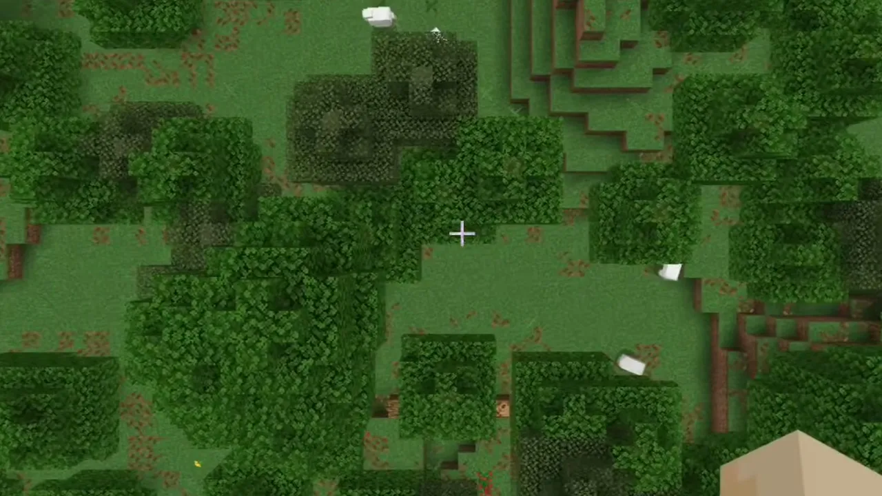 Huge Plains Village Trial Spawner: sprawling plains village with crop patches and wooden houses