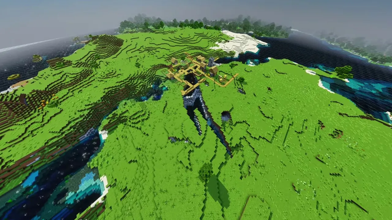 Three Villages Plain: open farmland and connecting paths between timber homes