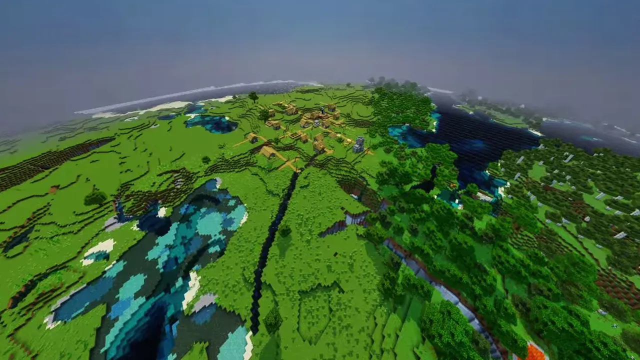 Pink Grove Border Village: plains houses built at the base of cherry blossom slopes