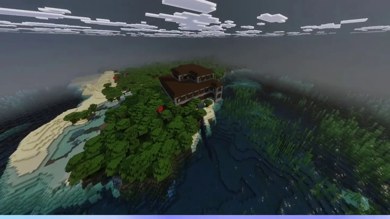 Valley Woodland Mansion: Dark forest hills overlooking a mansion