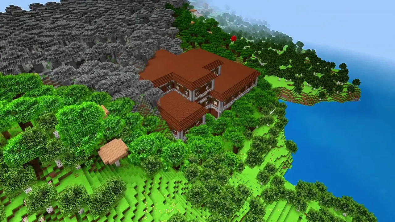 Open Clearing Mansion: Mansion front entrance facing an open clearing