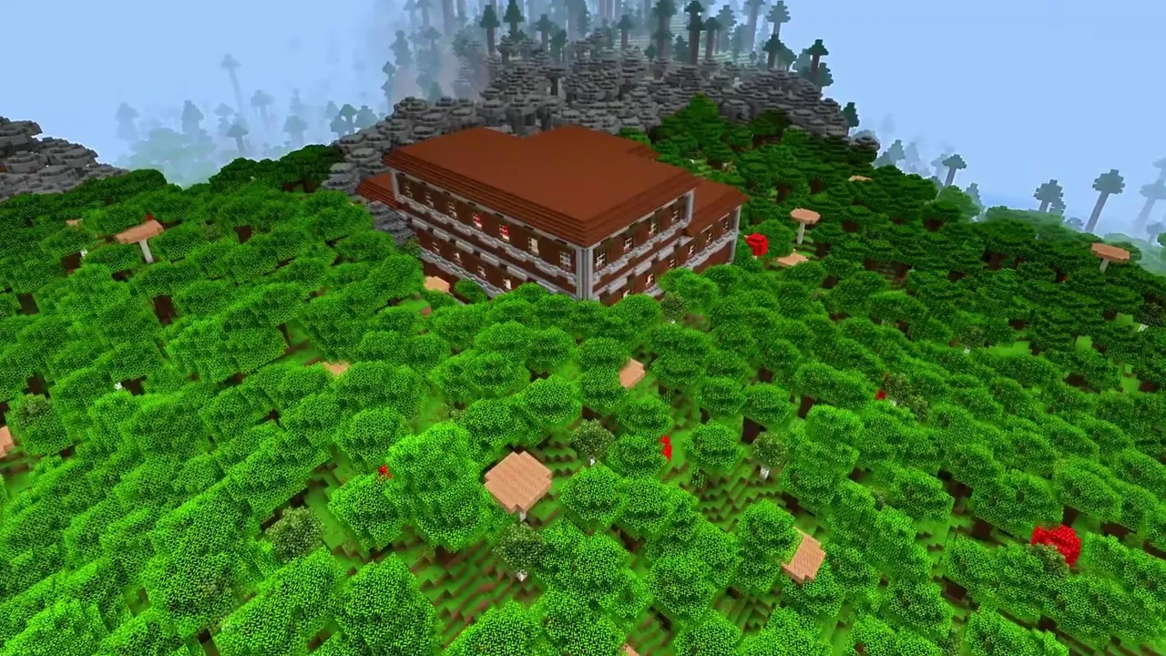 Shoreline Woodland Mansion: Woodland mansion bordering an ocean coastline