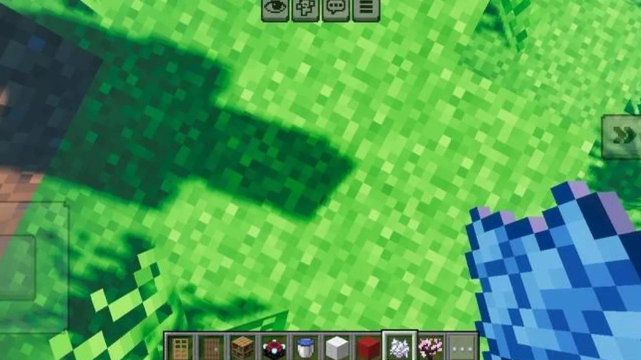 BSL vibrent visual grafic pack shader: Player holding diamond sword on grassy terrain