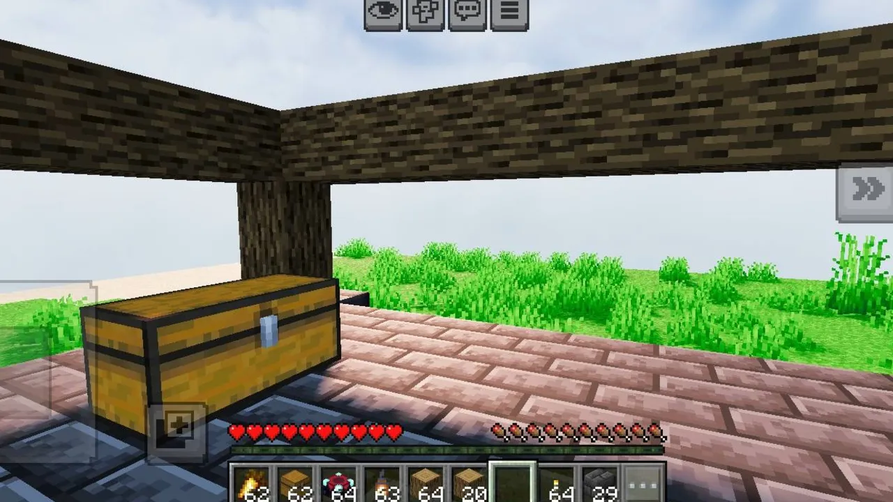BSL vibrent visual grafic pack shader: Wooden chest on stone floor