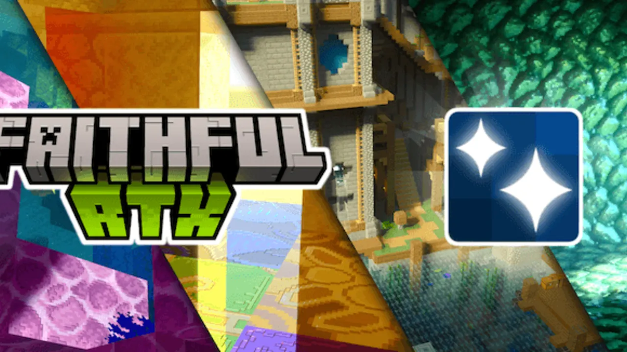 Faithful RTX shader for Minecraft PE: cover art