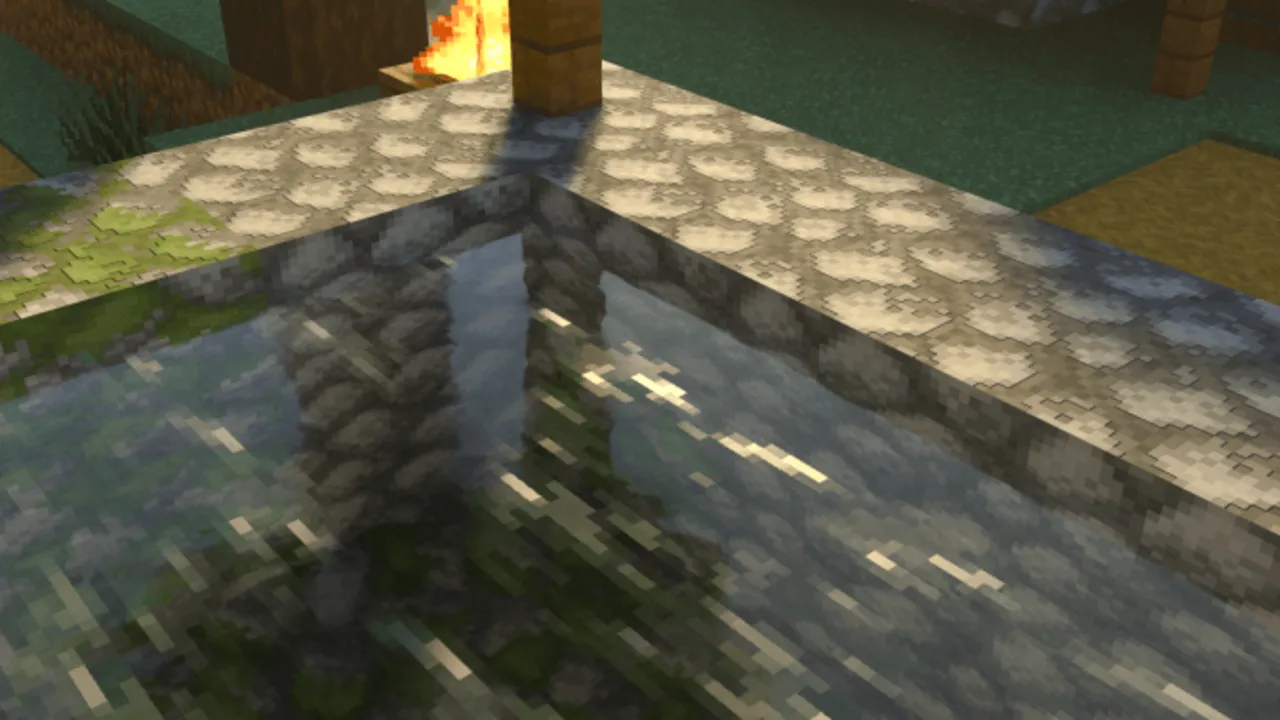 Faithful RTX shader: Water pool with stone edge