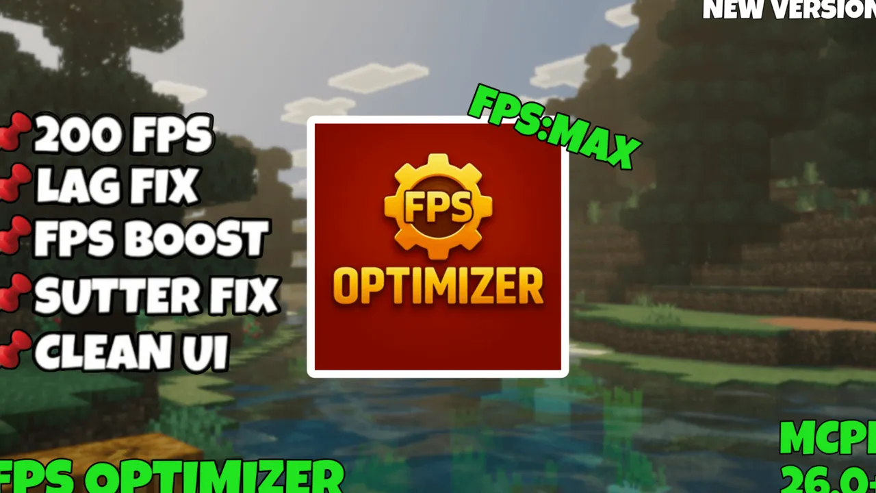 FPS Optimizer shader for Minecraft PE: cover art
