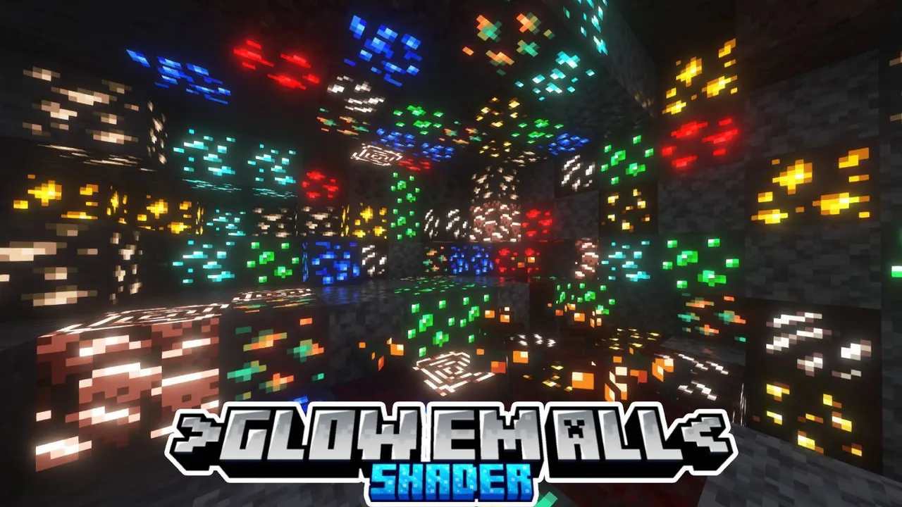 Glow Em All Shader for Minecraft PE: cover art
