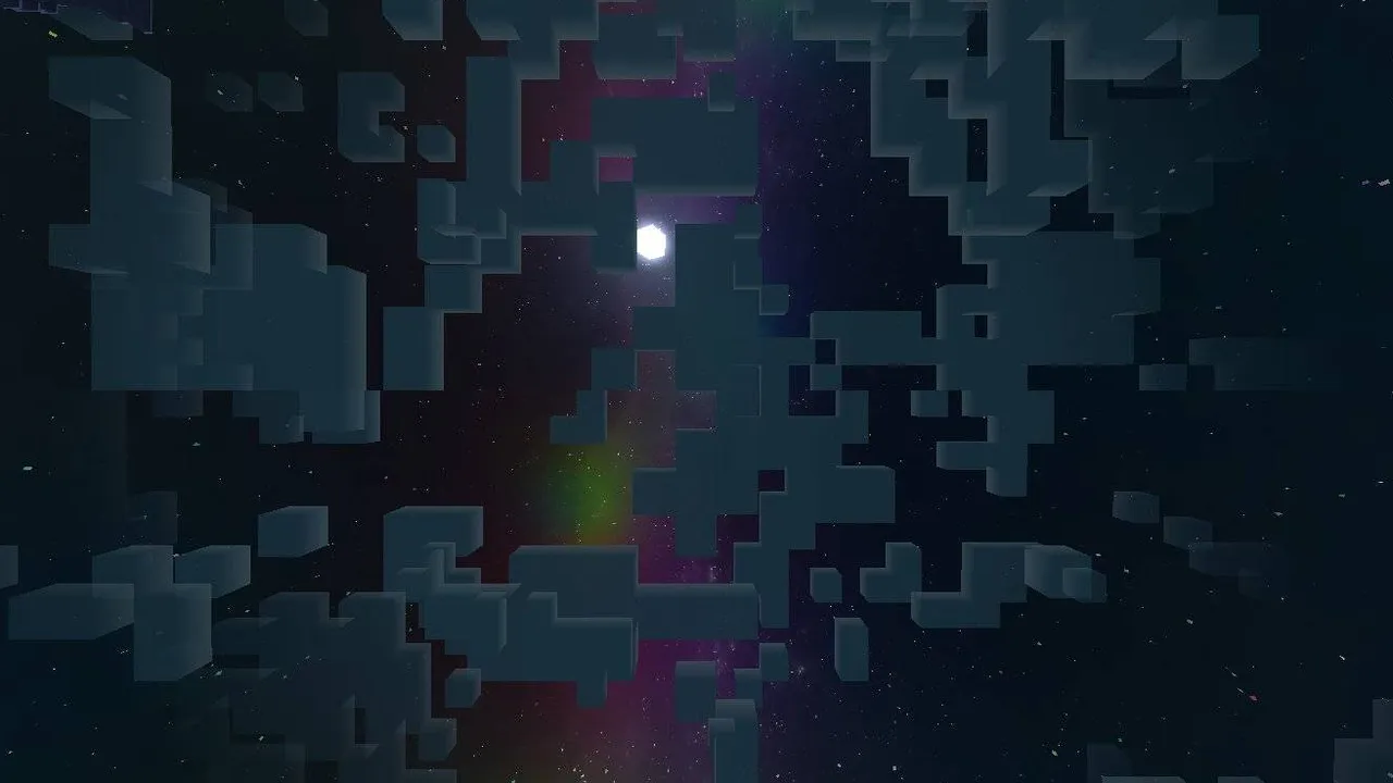 Grafika Shader: A huge black hole sits in the End dimension