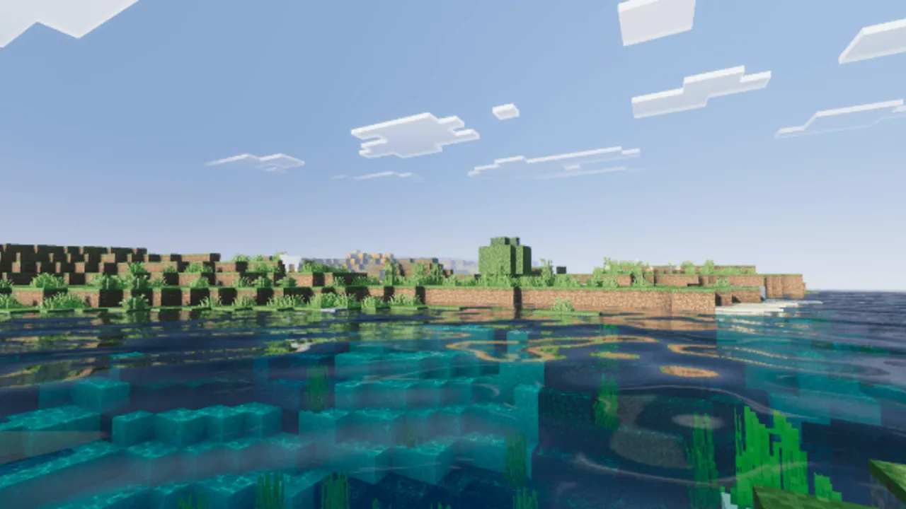 Hyper Visuals Pack shader: Ocean with animated waves and underwater plants