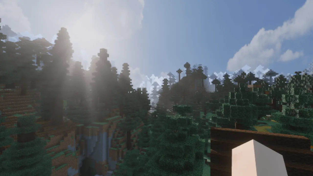 Infinity Visuals shader: Sunlight through forest trees