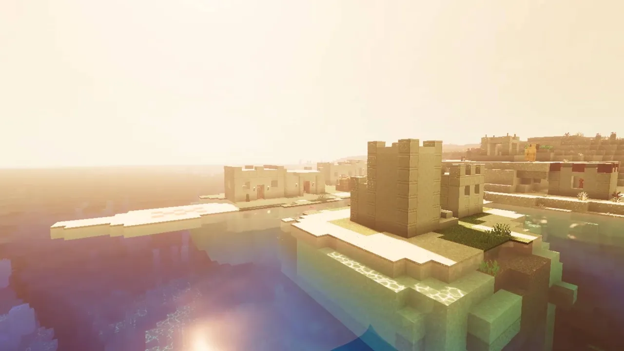 Lotiif visuals shader: Sunlit castle by water